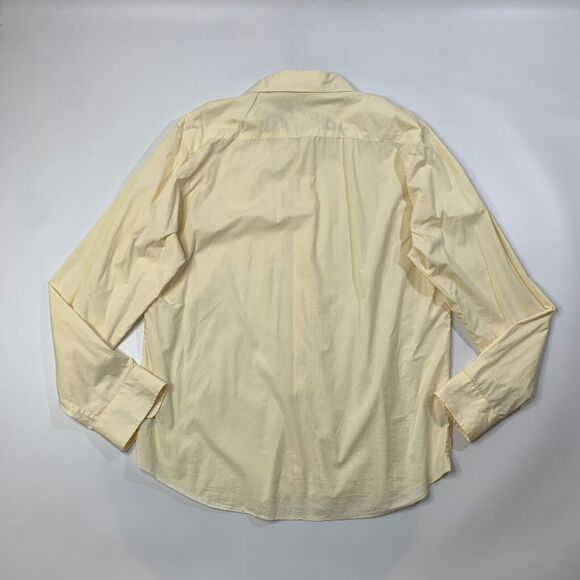 Volcom Shirt Men L Large Cream Cotton Blend Long Sleeve Button Up Tailored Dress - Picture 3 of 9